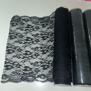 Black Lace Fabric Roll 14” 30 yards